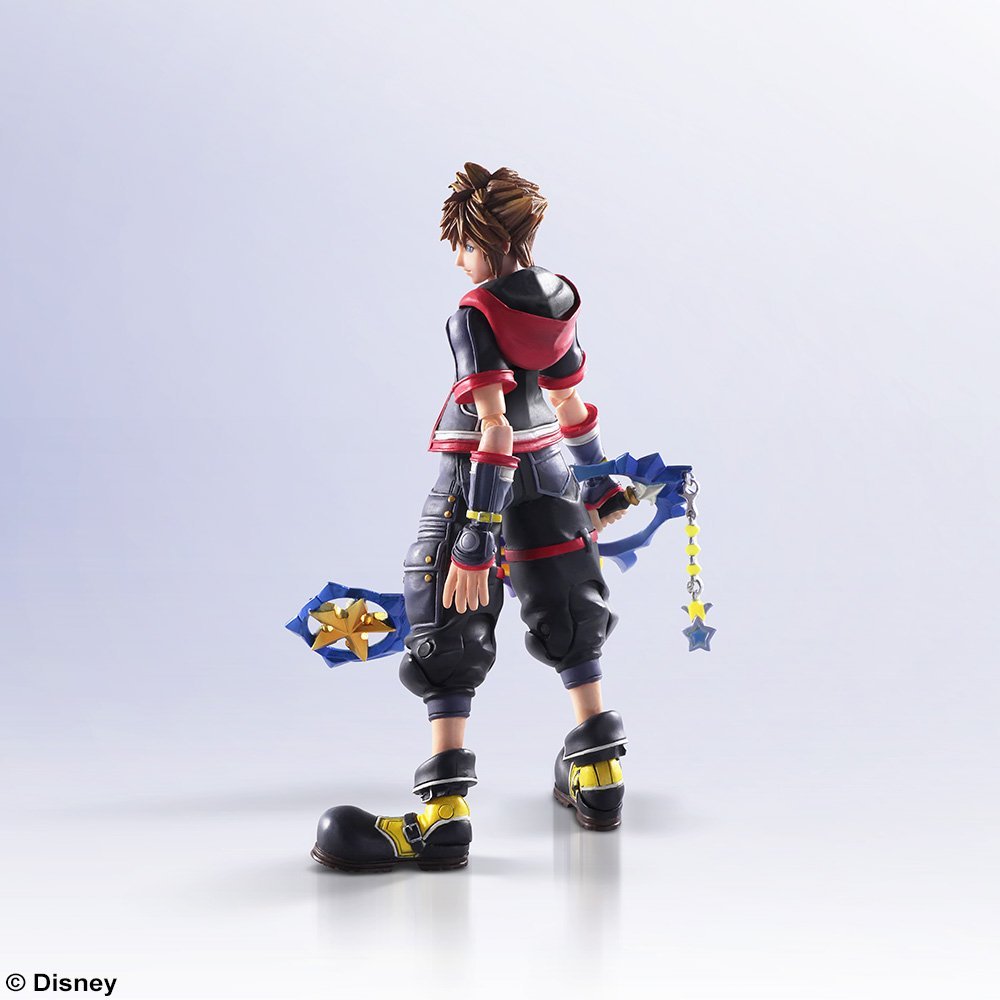 Bring Arts Kingdom Hearts III Sora Action Figure by Square Enix - Collectible Anime Character Model for Display, Gaming Room Decor, and Gift for Fans