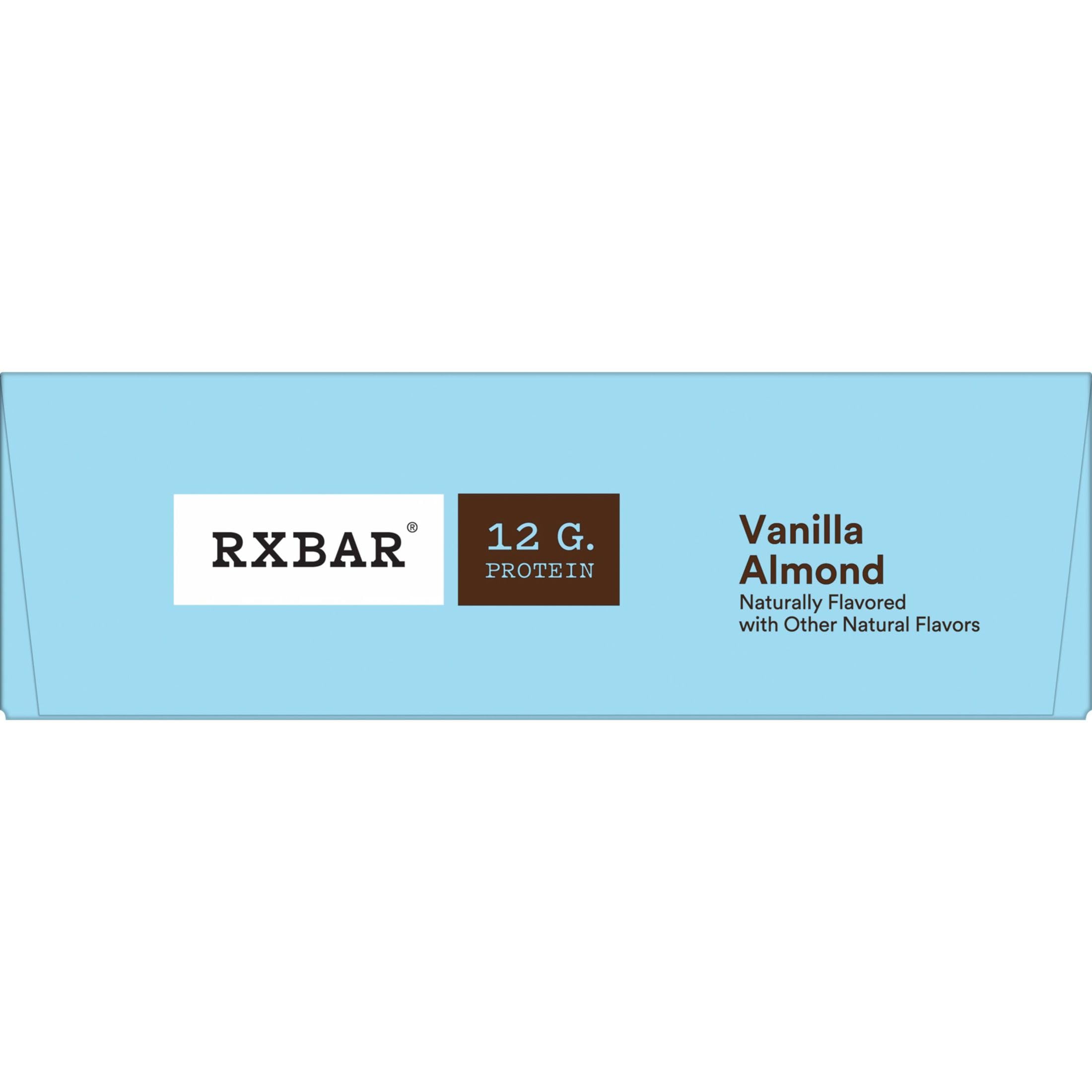RXBAR Protein Bars - Vanilla Almond Flavor, 12 Pack (22oz) | High Protein Snack Bars for Workout Recovery, Healthy On-the-Go Breakfast & Travel Snacks | Gluten Free, No Added Sugar, Whole Food Ingredients
