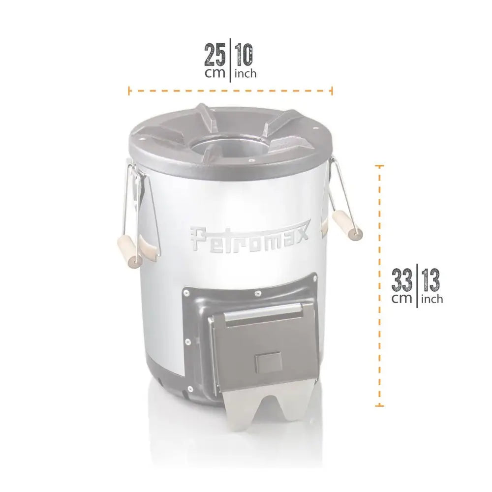 Petromax RF33 Portable Rocket Stove - Compact Camping Stove for Outdoor Cooking, Backpacking & Emergency Preparedness - Perfect for Hiking, Picnics & Off-Grid Adventures