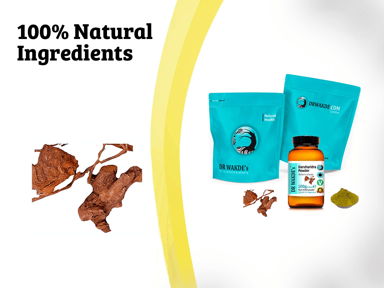 DR WAKDE'S Daruharidra Powder (Berberis aristata) - 500g (1.1lb) | 100% Pure Raw Dried Ayurvedic Herb Powder | Vegan Premium Grade Fine Powder | No Additives or Preservatives | Perfect for Herbal Tea, Skincare & Natural Remedies