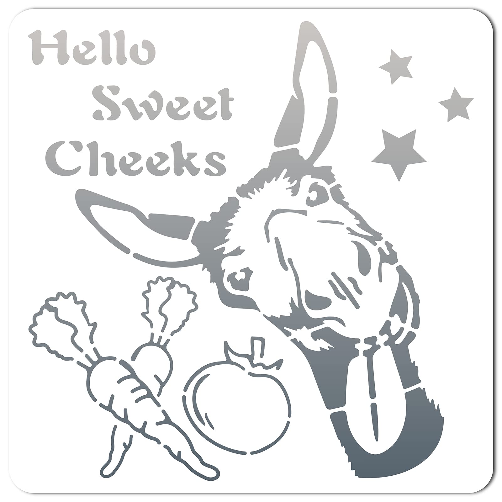 GORGECRAFT Large 12x12 Inch Reusable Donkey Stencil - Animal Portrait Template for Painting on Wood, Wall, Canvas, Tile & DIY Crafts - Perfect for Home Decor, Scrapbooking & Art Projects