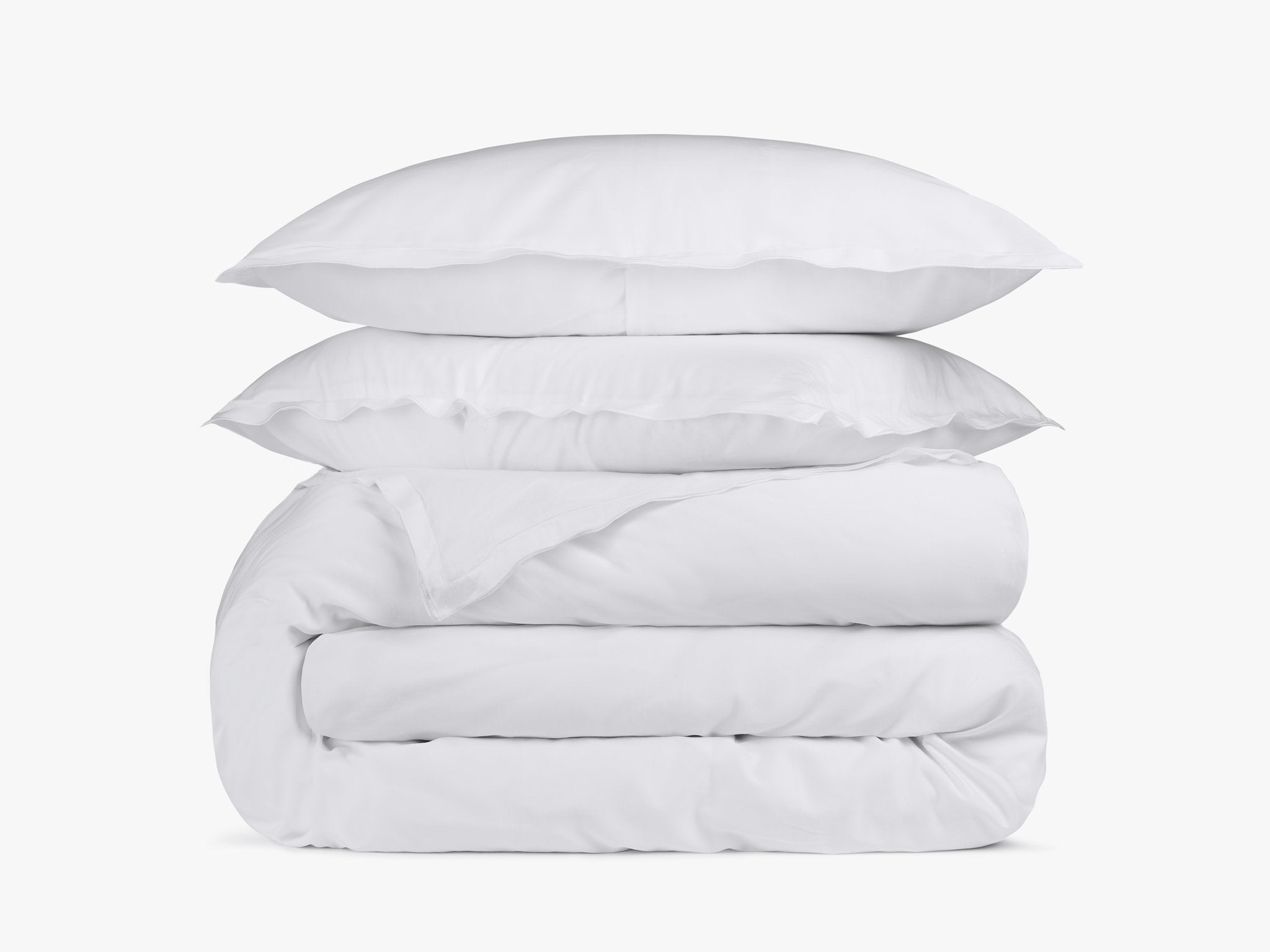 Luxury Sateen Duvet Cover Set - Queen Size White Bedding - Soft & Breathable for Comfortable Sleep - Perfect for Master Bedroom, Guest Room & Hotel Decor
