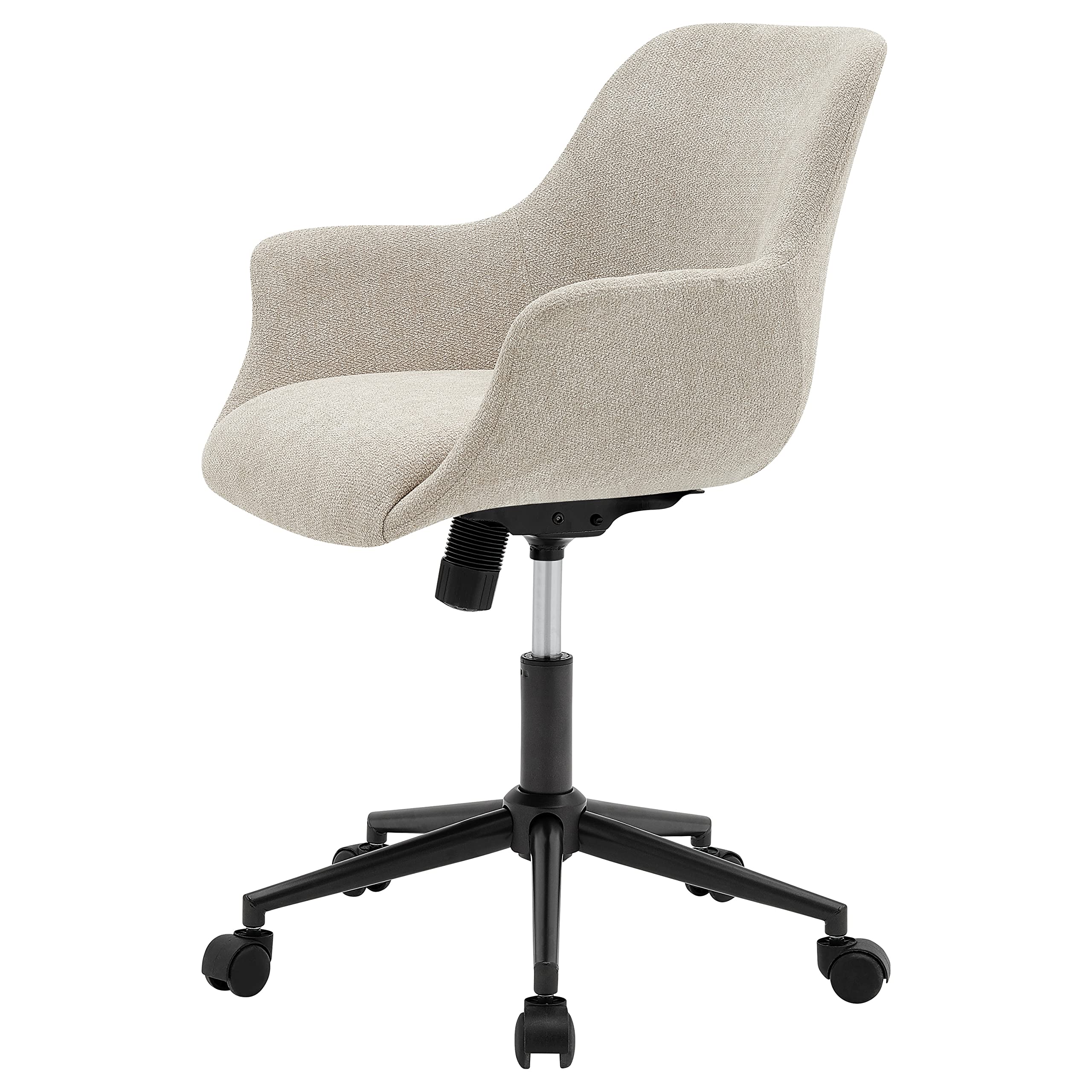 Kepler KD Fabric Office Chair - Ergonomic Mesh Back, Adjustable Height, Swivel Rolling Desk Chair for Home & Office - Beige | Comfortable Seating for Work, Study & Gaming