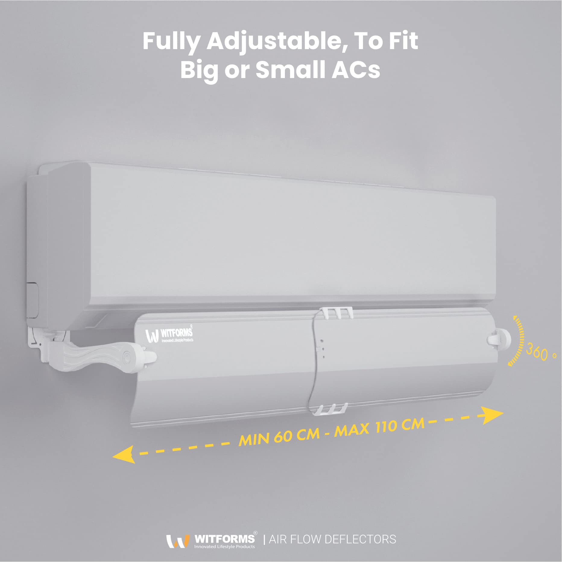 Premium Adjustable AC Air Deflector for Split Air Conditioners - Improve Cooling & Heating Efficiency | Perfect for Home, Office & Bedroom Airflow Control