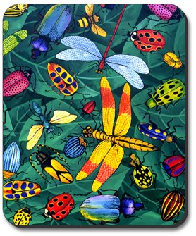 Artistic Bug-Themed Mouse Pad - Non-Slip Gaming & Office Desk Mat for Computers, Laptops - Perfect for Gamers, Programmers & Home Office Use