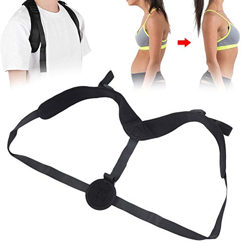TMISHION Back Support Belt - Posture Corrector Brace for Spine & Shoulder Support, Hunchback Correction Belt (Average Size) - Improve Lumbar Pain & Posture for Office Work, Driving & Daily Activities