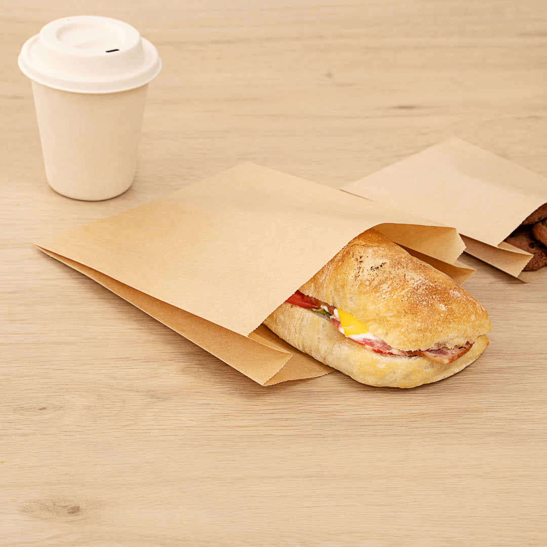 Eco-Friendly Silicone Coated Kraft Paper Sandwich & Snack Bags - 7