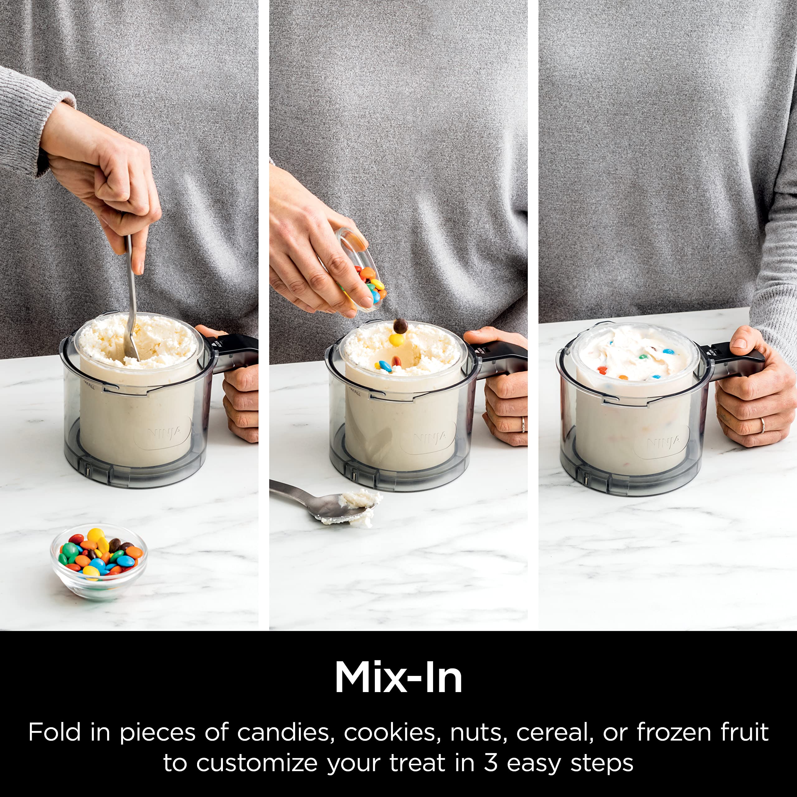 Ninja CREAMi Deluxe 11-in-1 Ice Cream Maker Machine - Make Homemade Ice Cream, Sorbet, Frozen Yogurt, Milkshakes & More with 2 XL Pint Containers (Canadian Version NC501C) - Perfect for Family Desserts, Summer Treats & Healthy Frozen Snacks