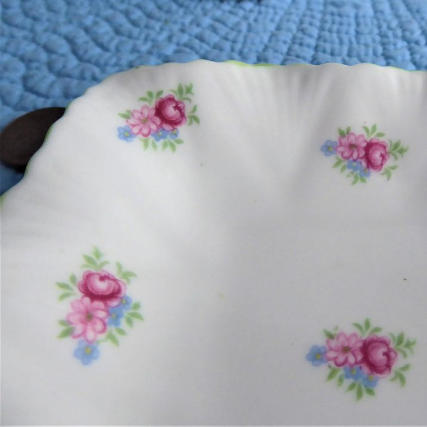 Vintage Shelley Dish Dainty Rosebud Chintz Sweetmeat Bon Bon - Perfect for Afternoon Tea, Dessert Serving & Collectible Display