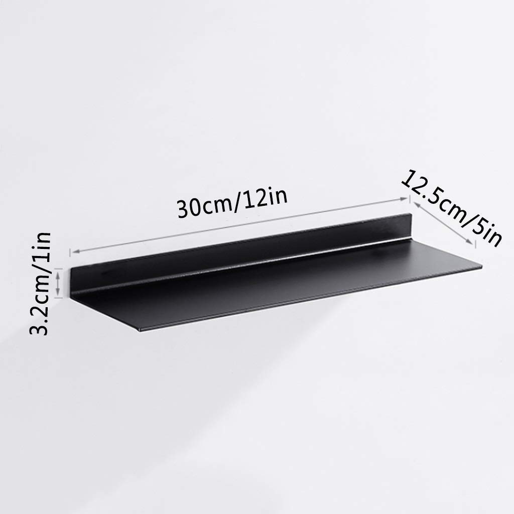 Multifunctional Wall-Mounted Shelf - Perforation-Free Shower Storage Rack, Holds 20Kg/44Lbs, Perfect for Kitchen, Living Room & Bathroom Organization (30cm, Stylish Design)