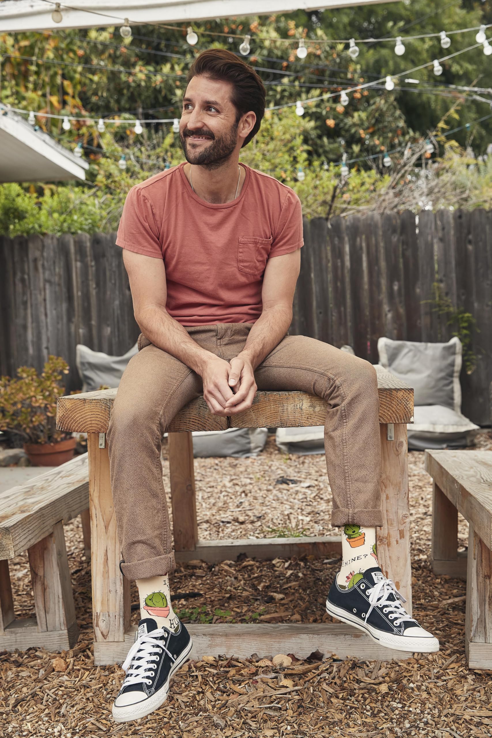 Oooh Yeah Men's Novelty Crew Socks - Funny Positive Crazy Cool Socks for Men - Perfect for Gifts, Parties & Everyday Wear
