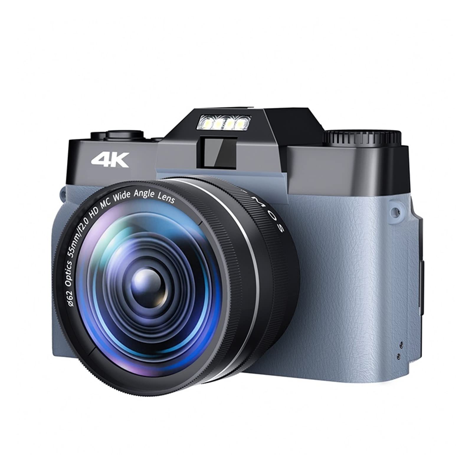 **AUBEST 4K Digital Camera 48MP Video Camera Camcorder with Auto Focus & Wide Angle - Perfect for Vlogging, Selfies, Photography & Vintage Recording (Silver, No TF Card Included) - Ideal for Travel, YouTube, Events & Family Memories**