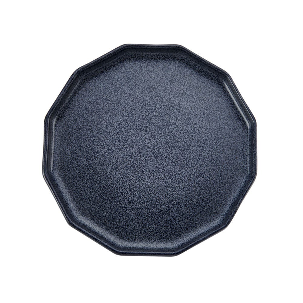 Luxor Blue 12-Piece Dinnerware Set - Service for 4 - Elegant Porcelain Plates, Bowls & Mugs - Perfect for Family Dinners, Dinner Parties & Holiday Entertaining