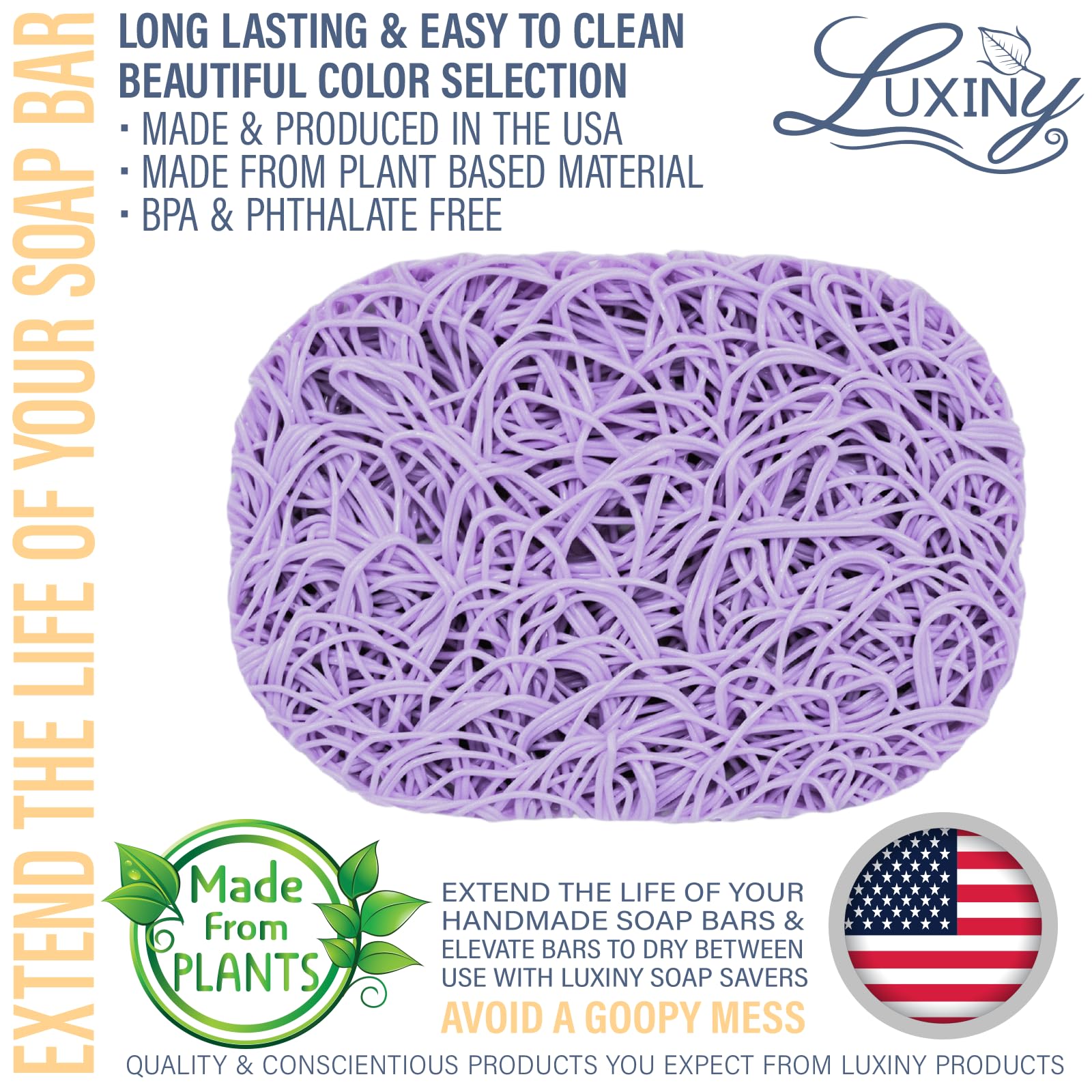 Luxiny Plant-Based Soap Saver - Extends Soap Life for Shower & Sink Use