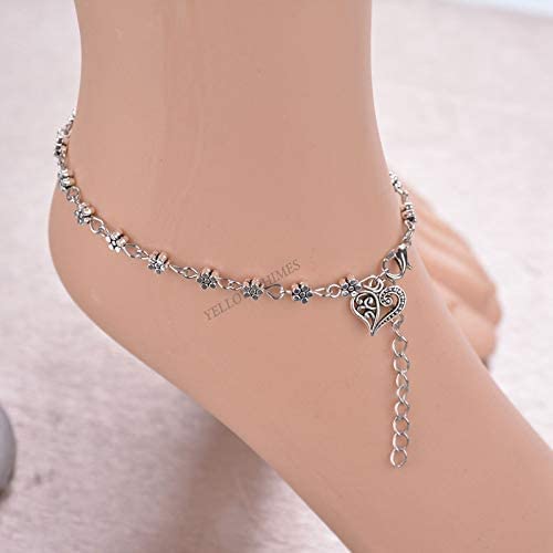 Blue Crystal Bracelet for Women & Girls - Silver Tone Yellow Chimes Charm | Elegant Birthday & Anniversary Gift for Wife, Daughter, Friend | Perfect for Parties, Weddings & Everyday Wear