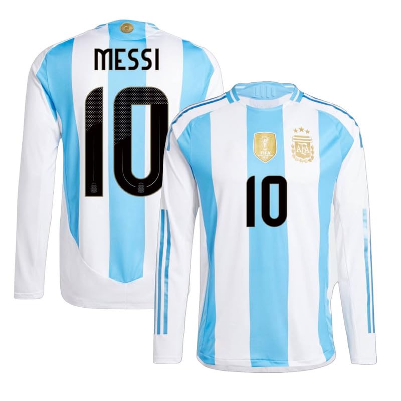 Argentina Blue Messi 10 World Cup Home Authentic Football Half Sleeve Jersey for Men & Youth 2024-2025 - X-Large (Messi30FS) | Perfect for Soccer Matches, Fan Events & Casual Wear