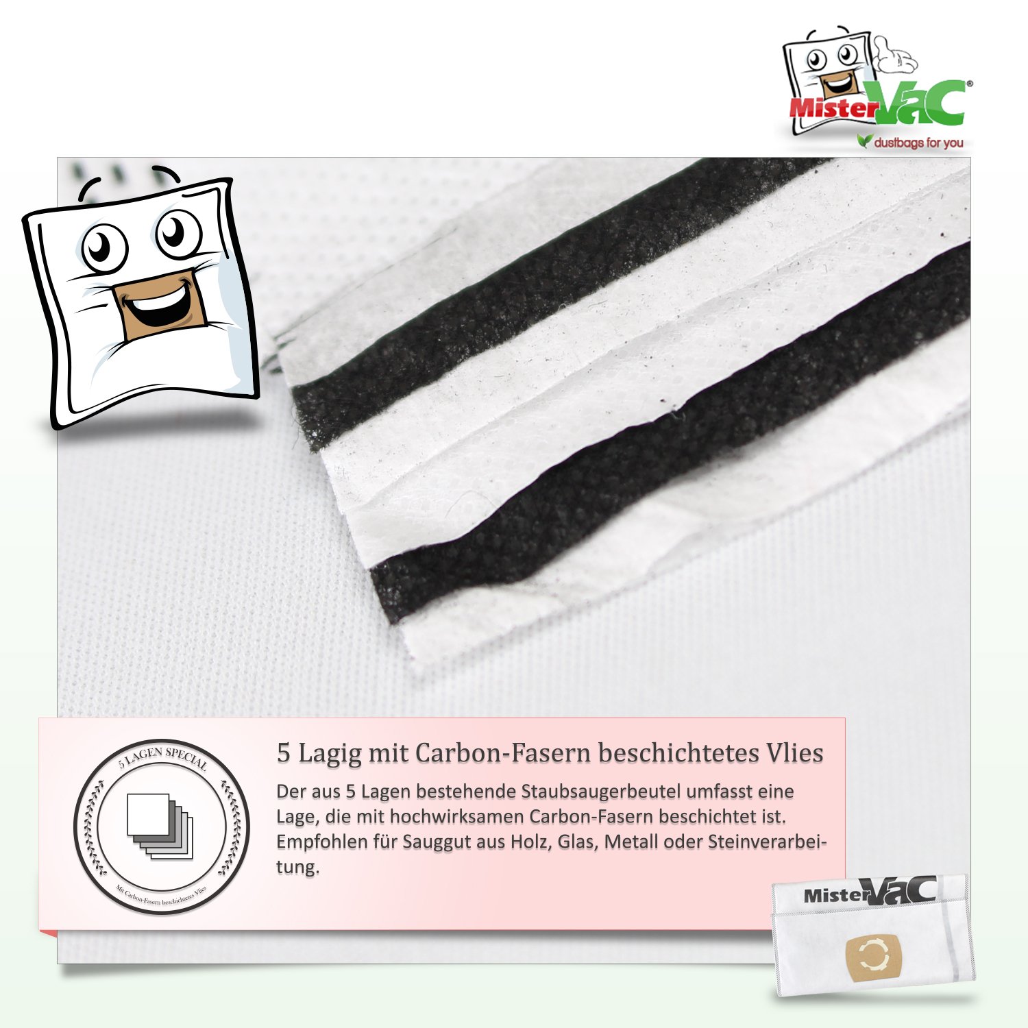 Kärcher WD 7.300 SCM Vacuum Cleaner Replacement Bags - 5 Pack | Compatible with SCM Models | Perfect for Home Cleaning & Maintenance