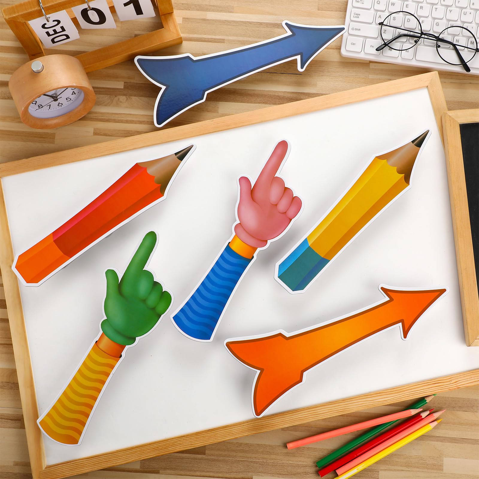 Yeaqee 6-Piece Magnetic Whiteboard Spinner Set - Arrow Spinner Game for Classroom, Office & School Activities | Perfect for Decision Making, Group Games & Interactive Learning