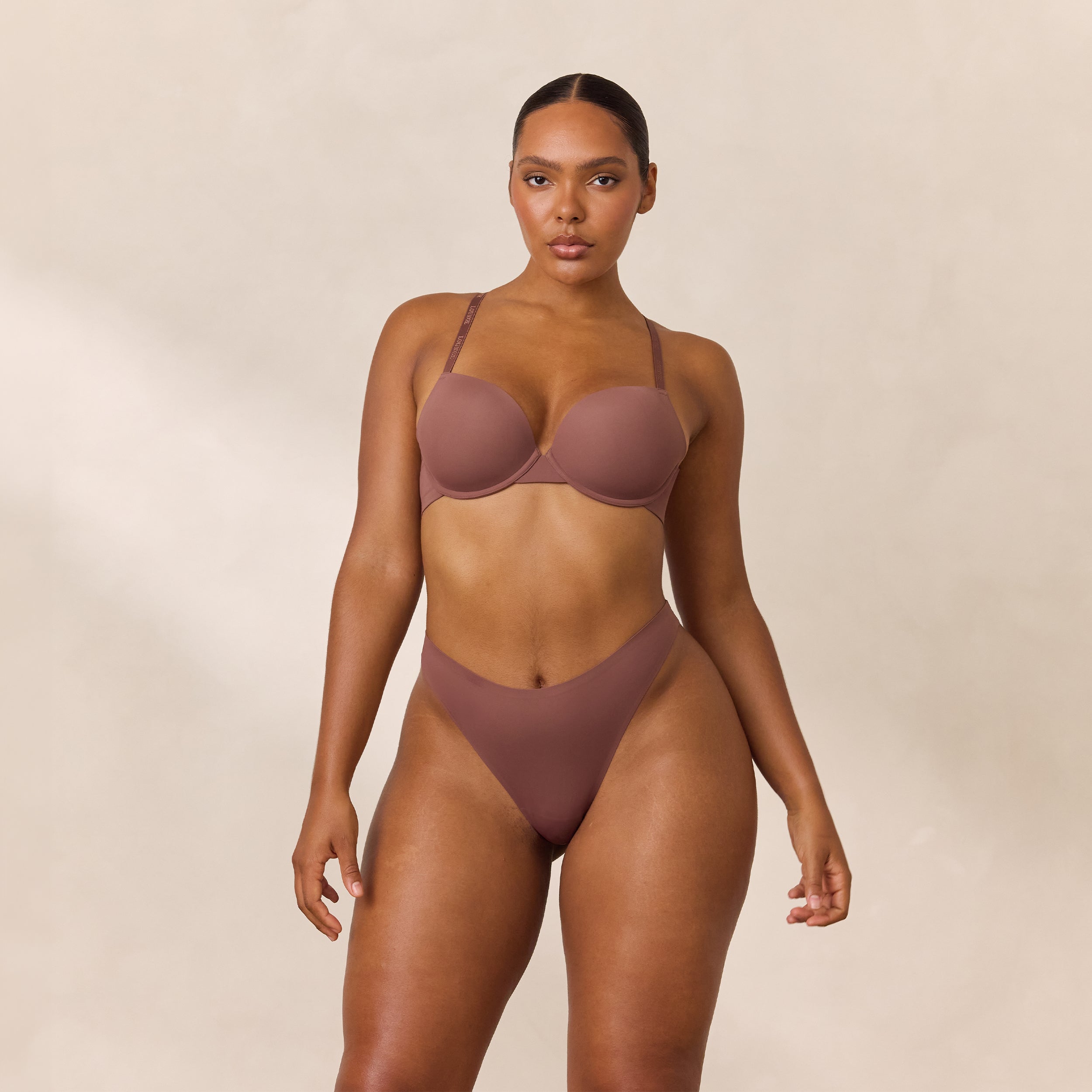 Invisible Form T-Shirt Bra - Seamless Comfort & Support - Nutmeg Color - Perfect for Everyday Wear, Workouts, and Layering Under Clothes