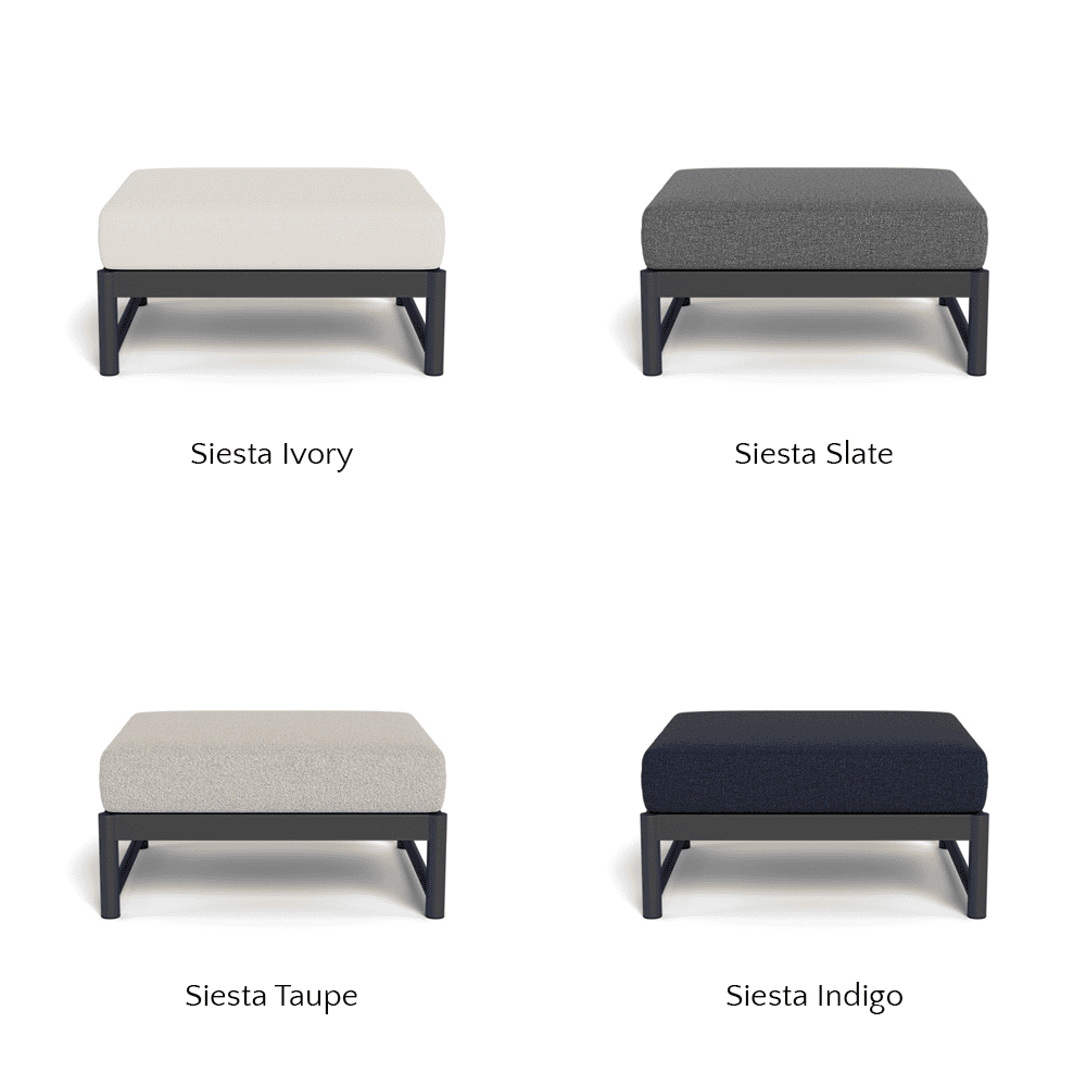 Breeze XL Outdoor Ottoman - Waterproof Patio Furniture, Durable & Weather-Resistant - Perfect for Poolside, Garden, Deck, and Backyard Relaxation
