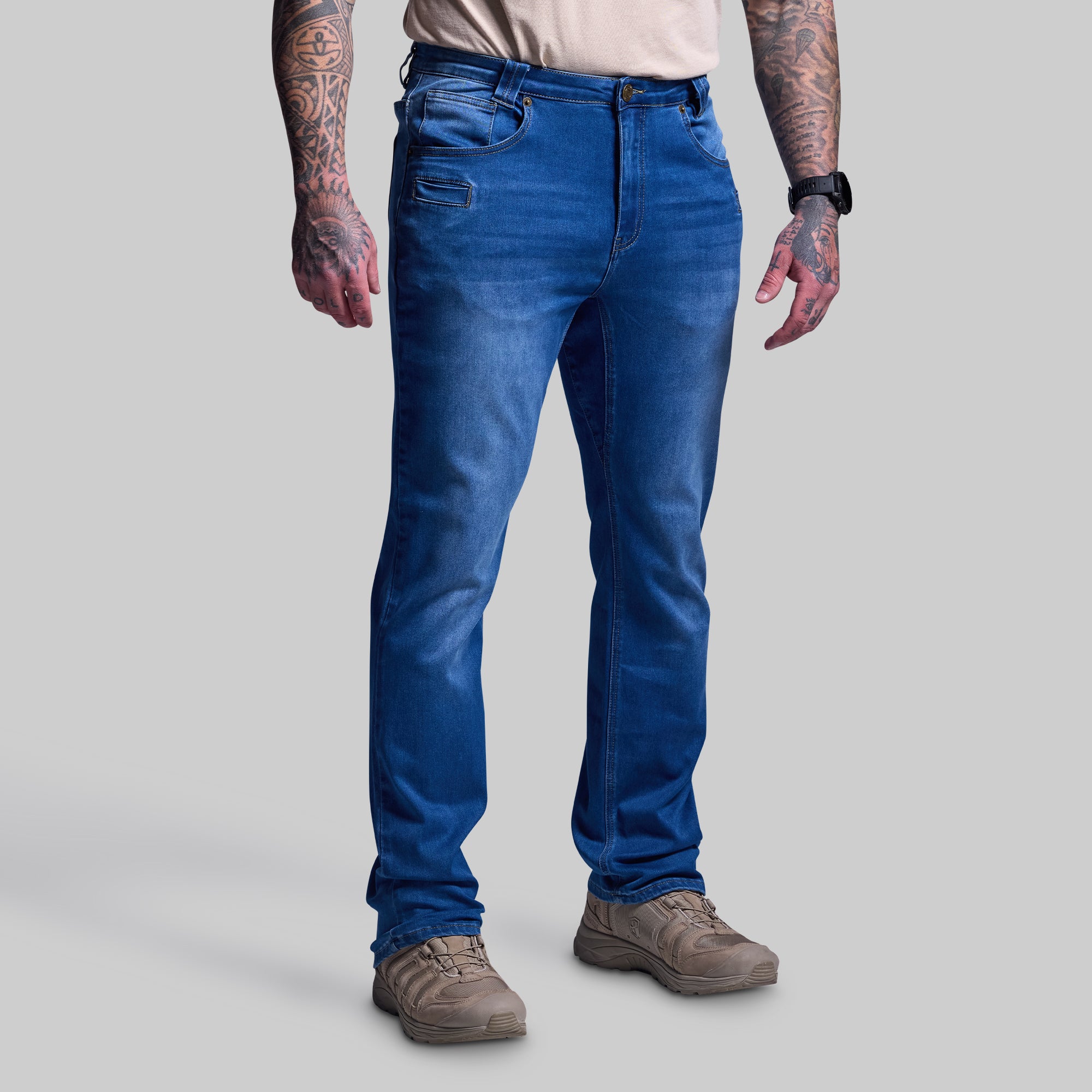 FLEX Recon Boot Cut Jeans for Men - Dark Wash Denim Pants, Comfortable & Durable Work Jeans - Perfect for Casual Wear, Outdoor Activities and Work