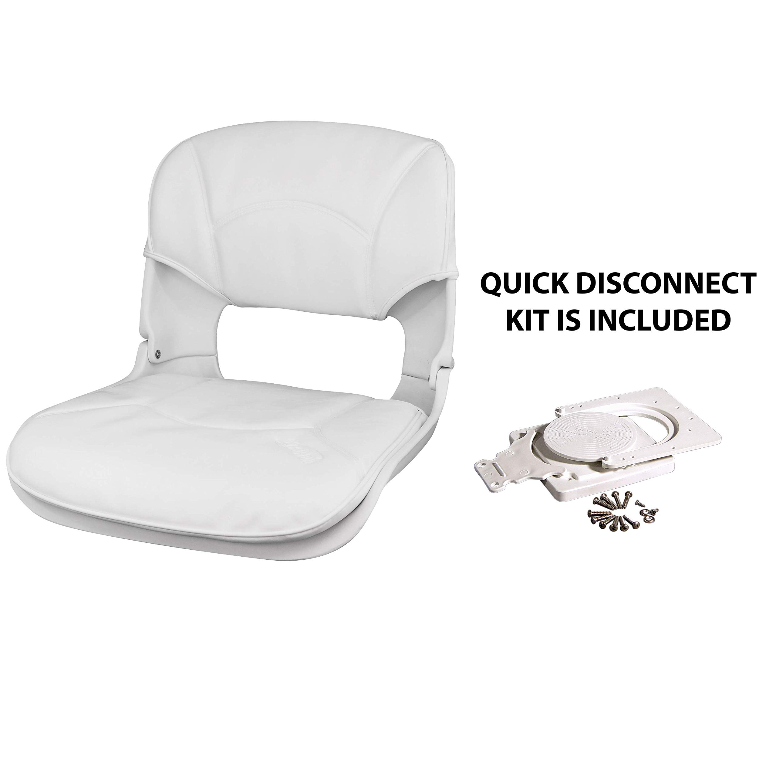Tempress Low Back AW QD Combo - High-Quality Boat Seat with Quick Disconnect for Fishing & Boating | Perfect for Marine, Yachting & Water Sports