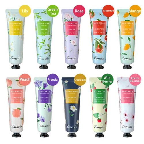 10PCS Plant Fragrance Hand Cream Gift Set - Moisturizing & Non-Greasy for Dry Hands & Feet - Travel Size Hand Care for Women - Perfect Gift Set for Ladies | Home, Office & Travel Use