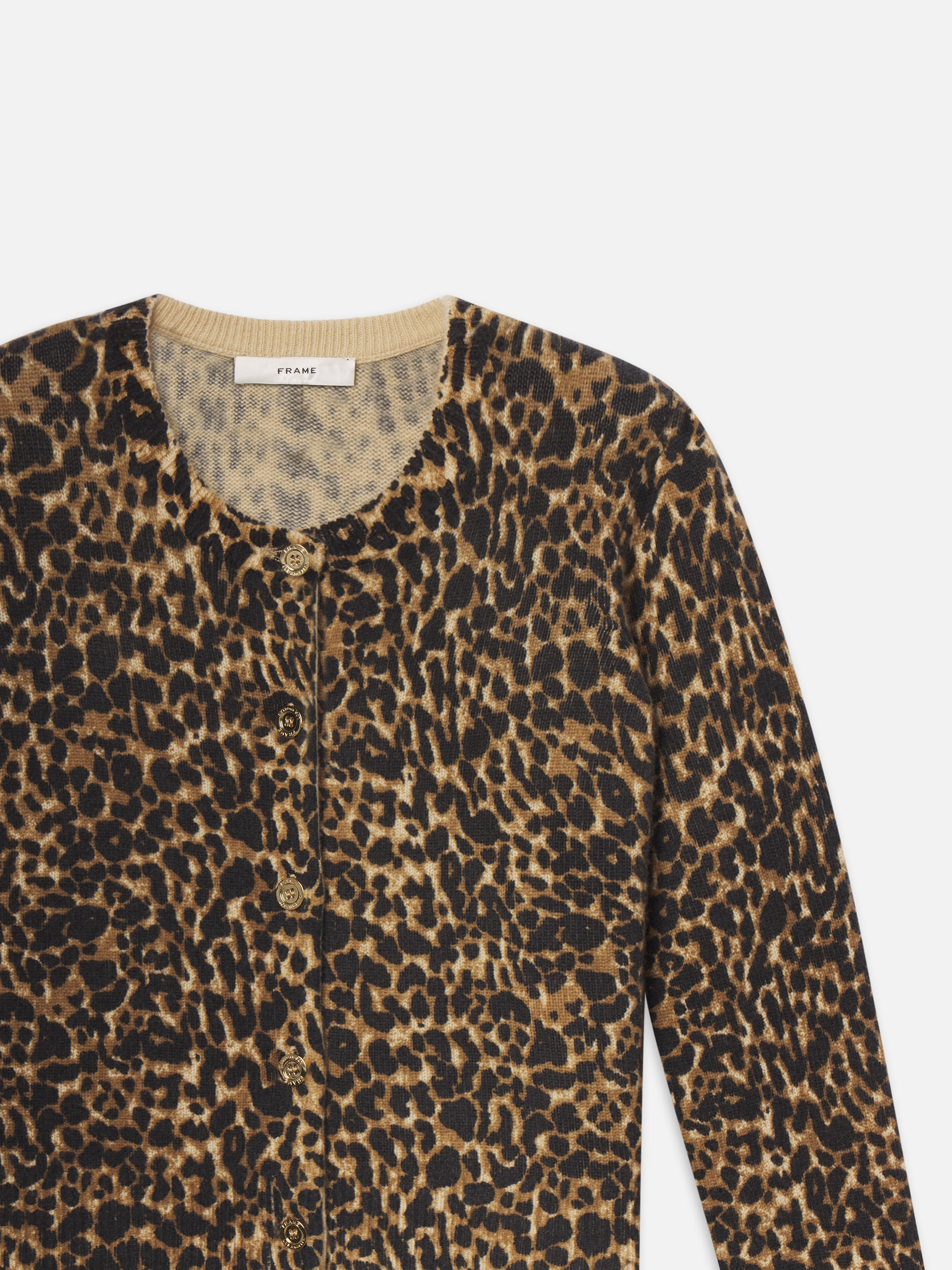 Leopard Print Cashmere Cardigan Sweater for Women - Sand Multi Color | Cozy Winter Wear & Stylish Outfit for Office, Date Night & Casual Occasions