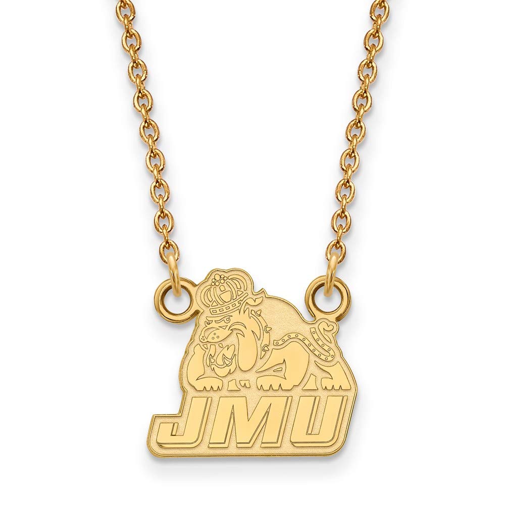 James Madison Small 1/2 Inch Pendant with 10k Yellow Gold Necklace - Elegant Jewelry Gift for Women, Perfect for Anniversaries, Birthdays & Special Occasions