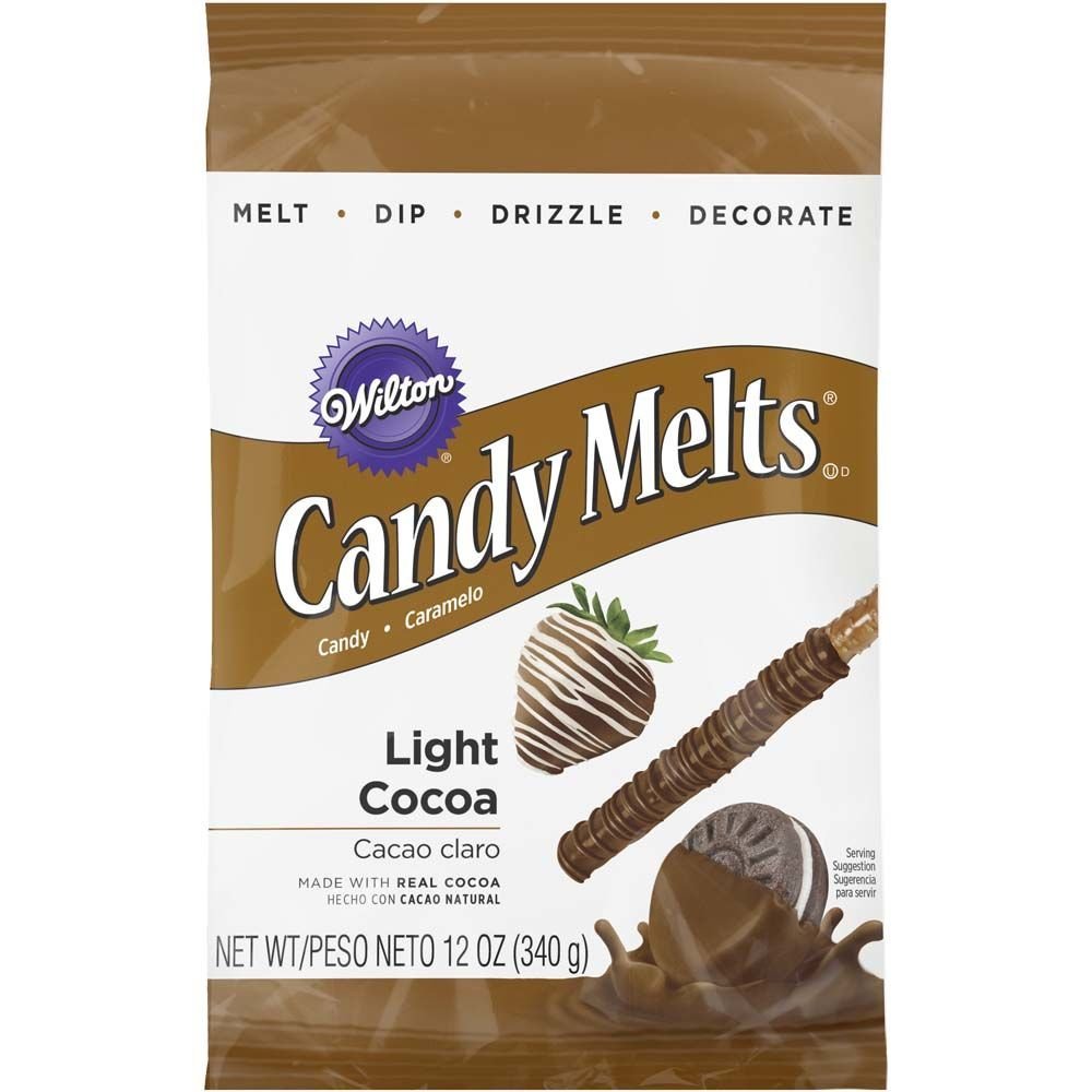 **Wilton Light Candy Cocoa Melts - 12 oz Bag for Baking, Candy Making & Cake Decorating - Perfect for Chocolate Dipping, Molding & Dessert Toppings**
