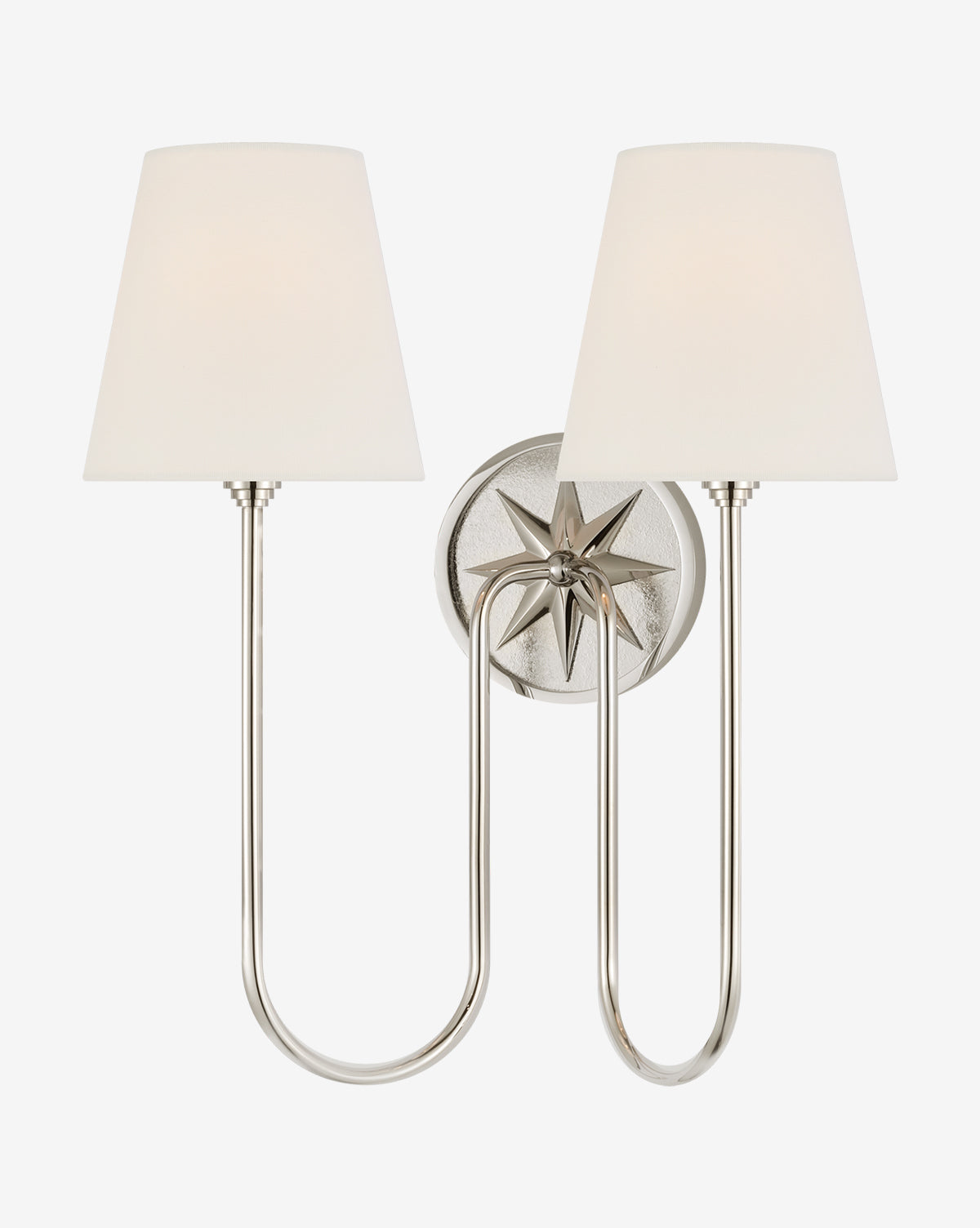 Polaris Double Sconce Wall Light - Modern LED Wall Sconce with Adjustable Arms for Bedroom, Living Room, or Hallway Lighting