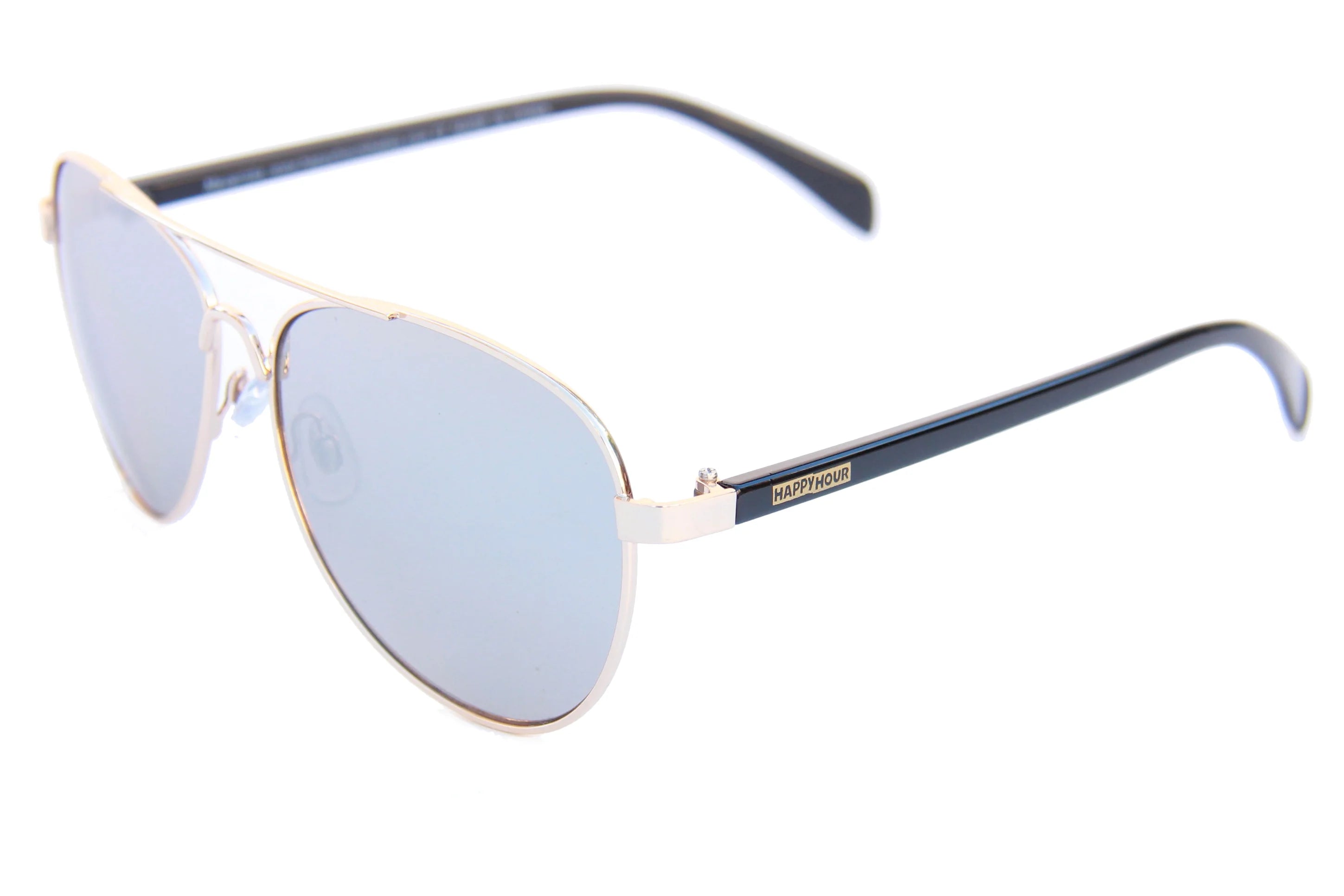 Happy Hour Maverick Polarized Sunglasses for Men - Black/Gold Aviator Style - Perfect for Driving, Fishing & Outdoor Activities