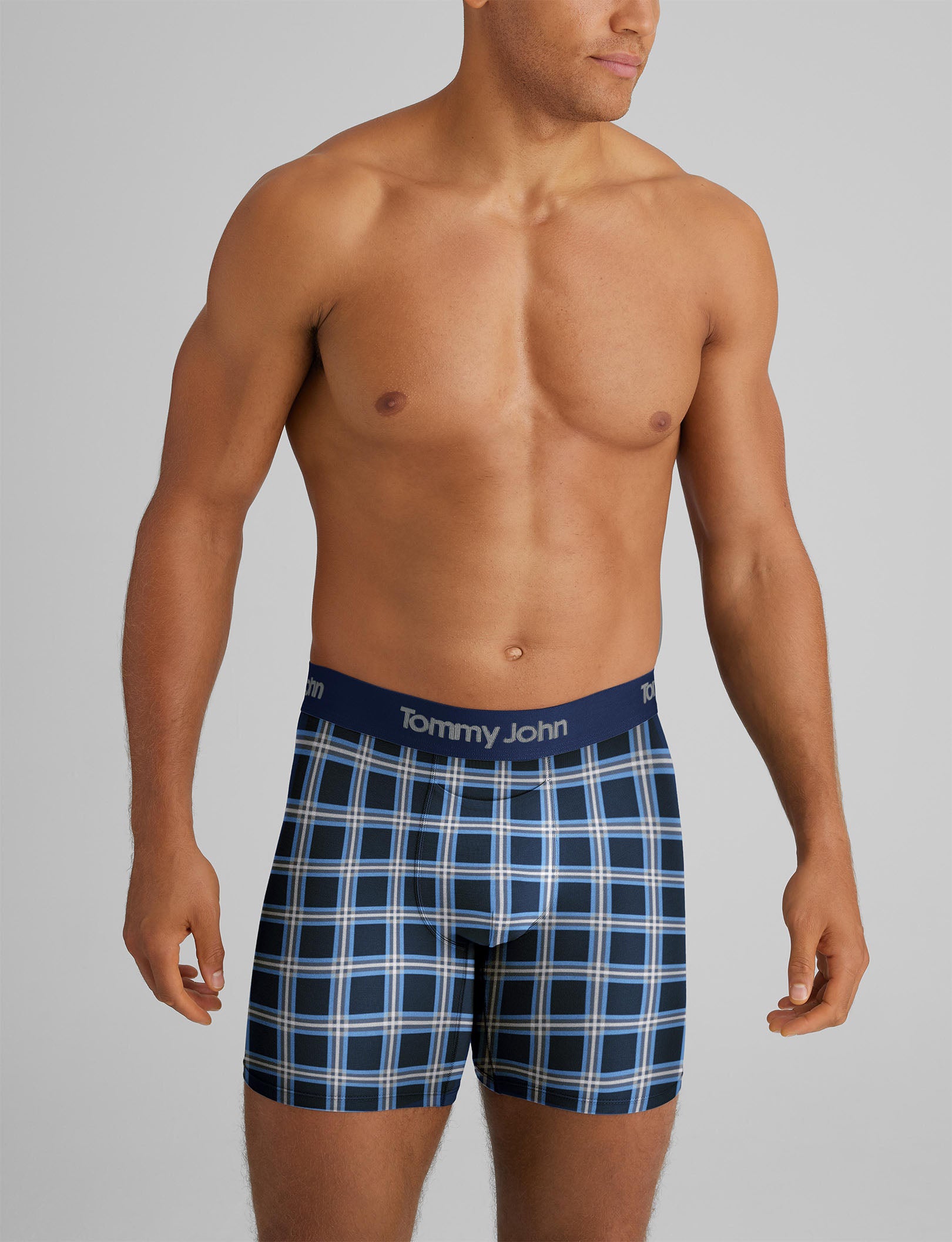 Second Skin Mid-Length Boxer Briefs for Men - 6 Pack (3 Pairs) - Ultra Soft Breathable Underwear for Everyday Comfort & Active Lifestyle