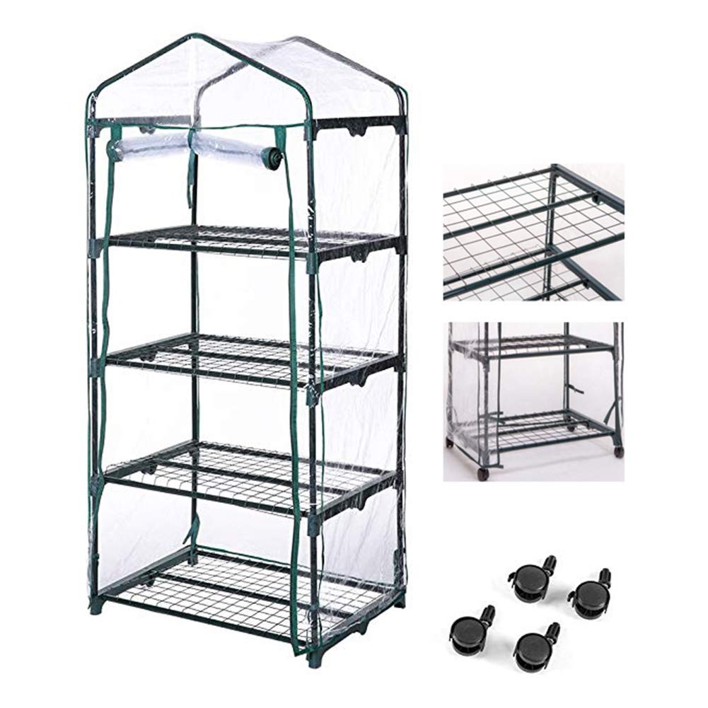 4-Tier PVC Transparent Greenhouse for Indoor Gardening - Winter Plant Stand, Vegetable Seedling Cultivation, Rainproof & Heavy-Duty - Perfect for Home, Balcony, and Backyard Use