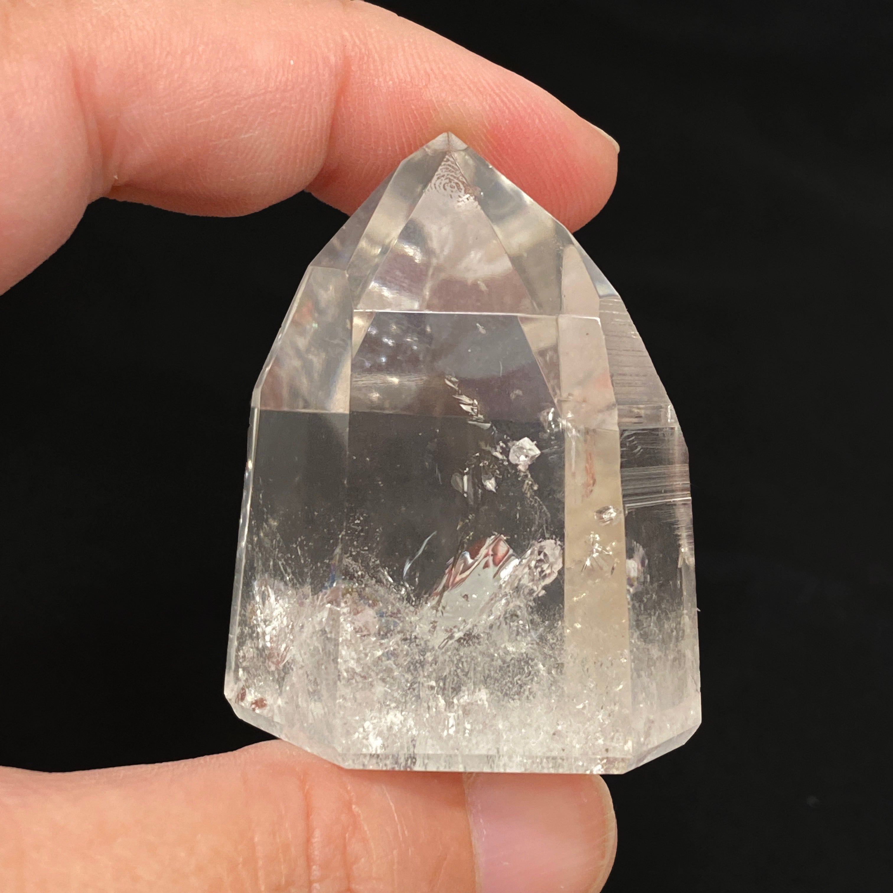 Lemurian Seed Crystal Polished Point - 74g 47x38mm Natural Healing Stone for Meditation, Energy Work & Spiritual Growth - Perfect for Home Decor, Yoga Spaces & Crystal Collections