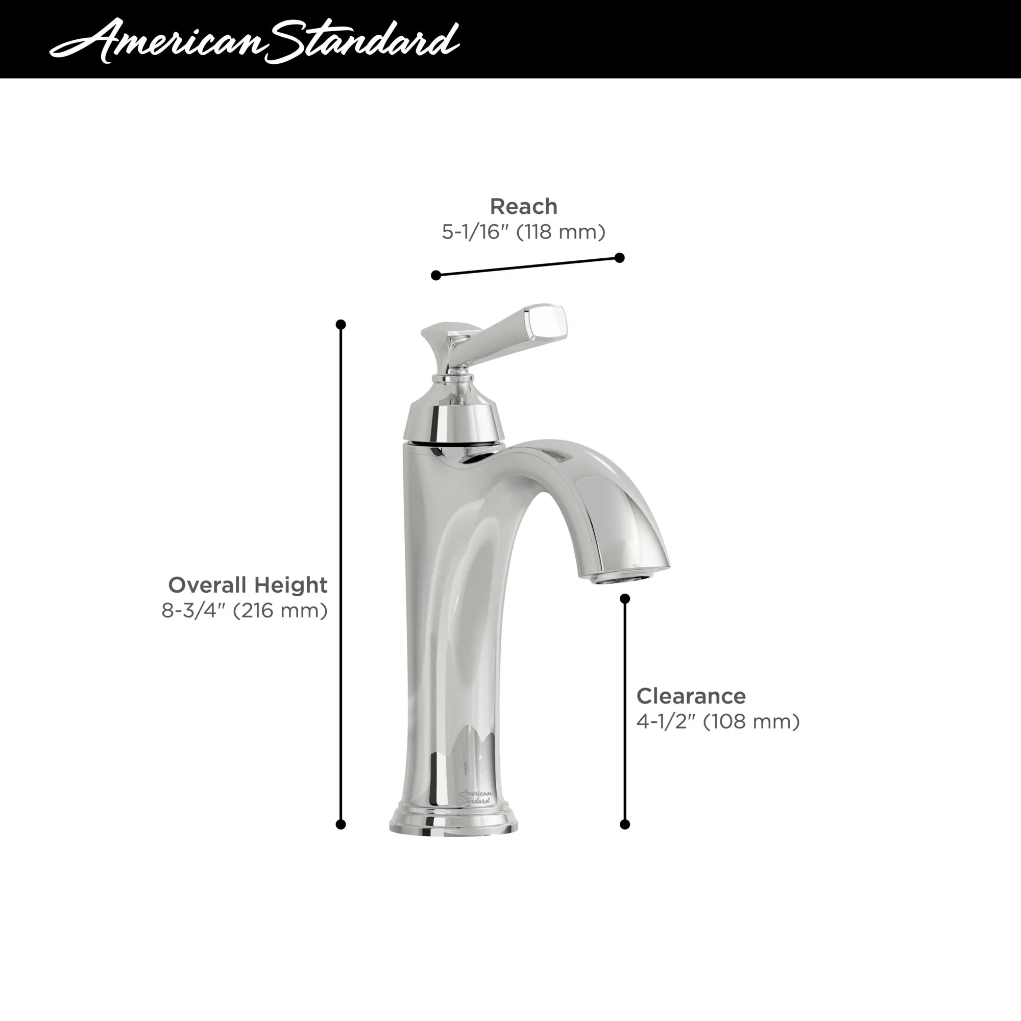 Glenmere Single Hole Bathroom Faucet with Lever Handle - 1.2 GPM/4.5 LPM Water-Saving Design - Perfect for Modern Vanities and Small Bathrooms