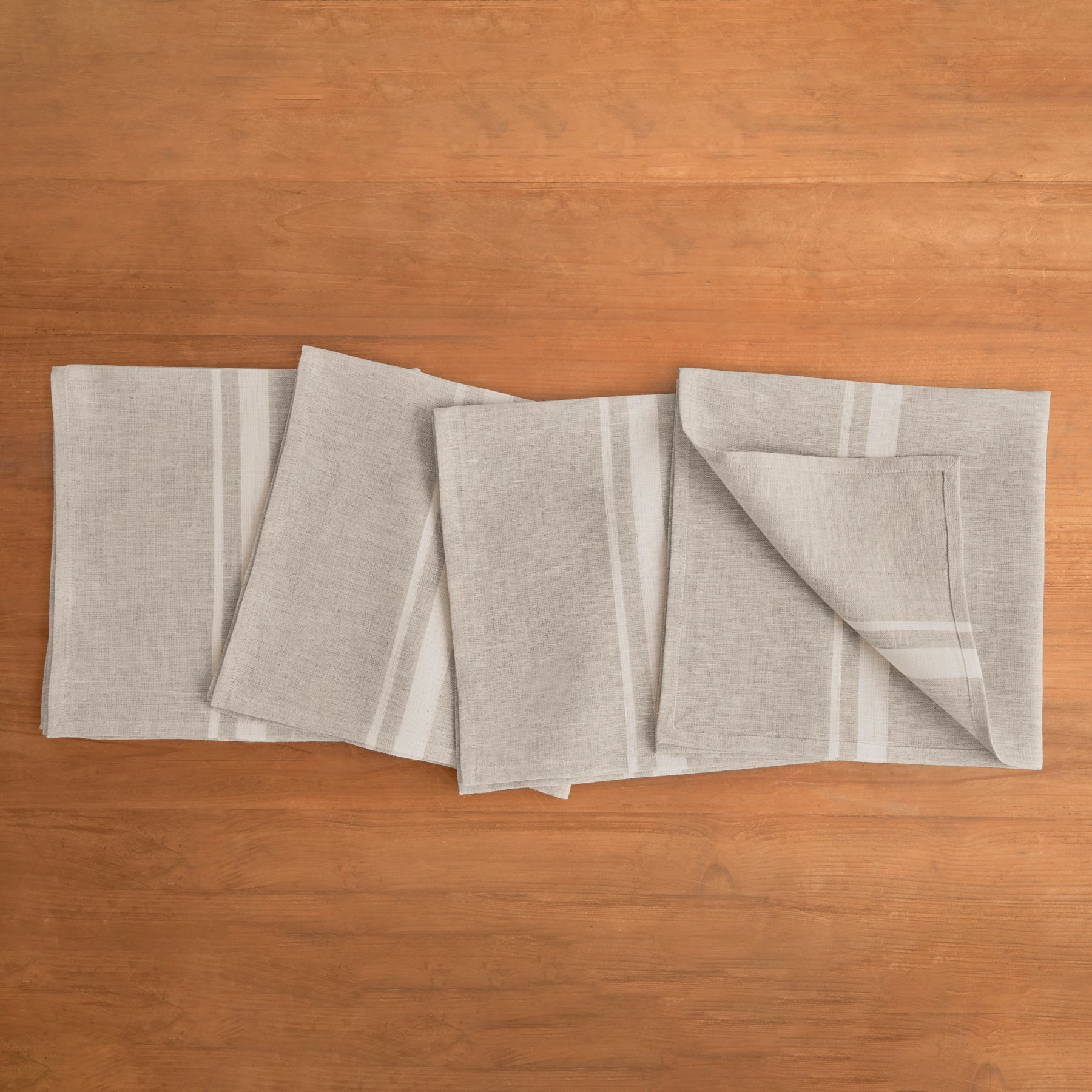 French Striped Cotton Napkins - Premium 12-Pack for Dining, Parties & Home Decor - Elegant Table Setting Accessories