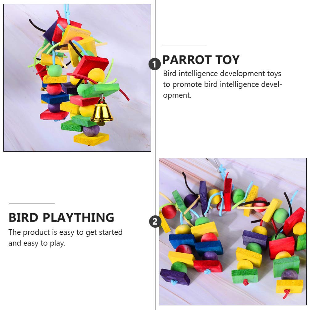 Balacoo 1pc Parrot Chewing Toy - Natural Wooden Gnawing Skewer for Birds, Safe Bite Plaything for Parakeets, Cockatiels & Lovebirds - Perfect for Cage Enrichment & Beak Trimming