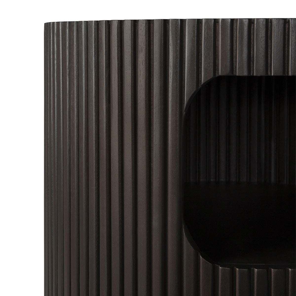 Boomerang Drawer Nightstand - Modern Bedside Table with Unique Curved Design for Bedroom, Living Room, or Office - Perfect for Small Spaces and Storage Organization
