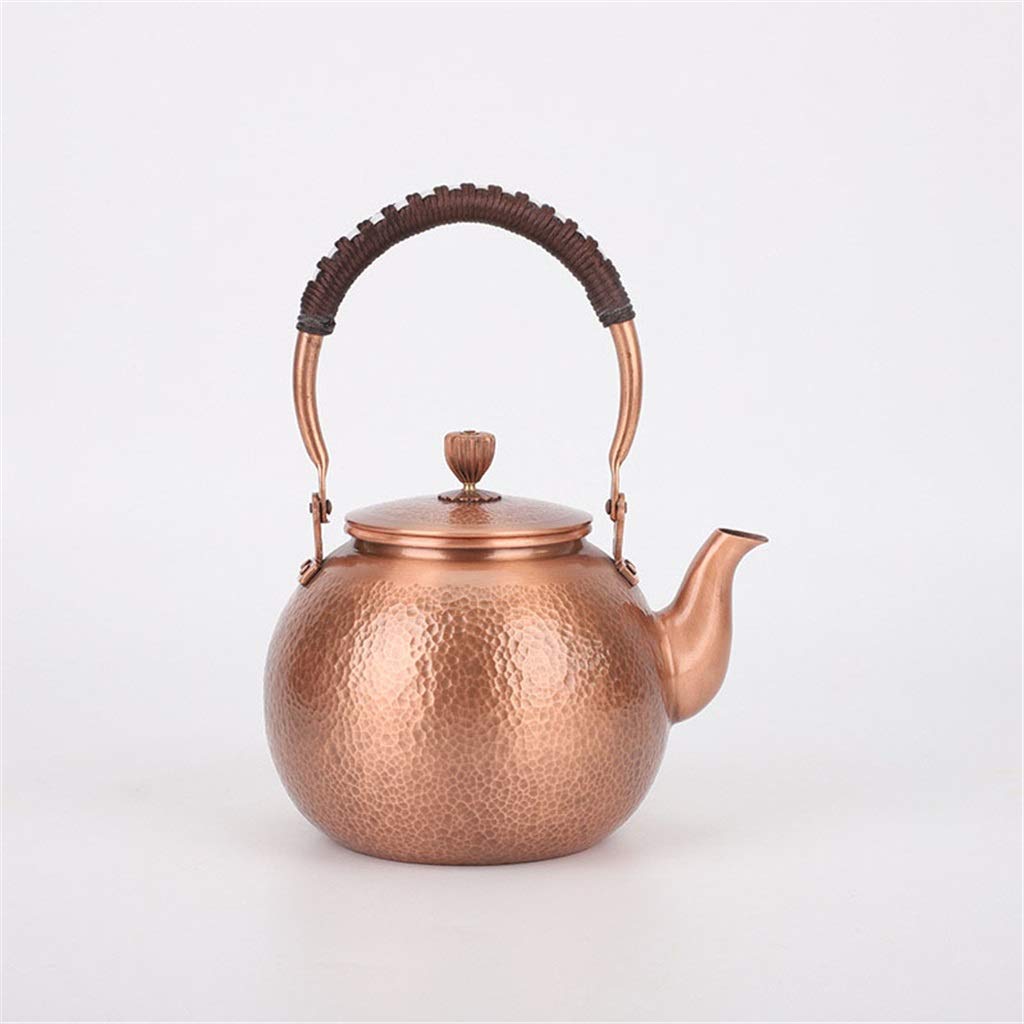 Handmade Copper Teapot 1.3L - Traditional Japanese Tetsubin Cast Iron Tea Kettle with Thickened Body, Non-Engraved Design - Perfect for Tea Ceremonies, Home Brewing & Gift Giving