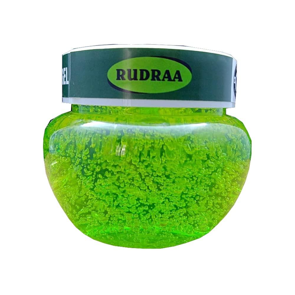 Rudraa Aloe Vera & Neem Extract Skin Gel for Face & Hair | Hydrating, Moisturizing, Soothing Gel for Dry Skin & Scalp Care | 120g Multipurpose Beauty Gel for Sunburn Relief, Hair Growth & Daily Skincare
