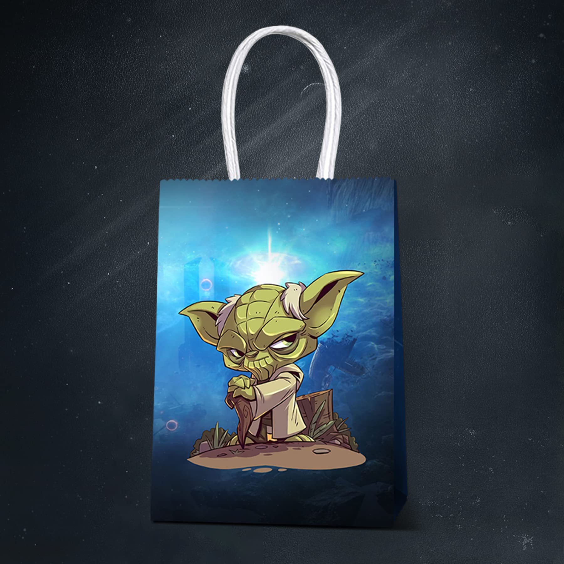 16-Piece Mandalorian Yoda Themed Birthday Party Decorations Set - Includes Gift Bags & Party Supplies for Star Wars Fans | Perfect for Kids Birthday Parties, Baby Showers & Themed Events