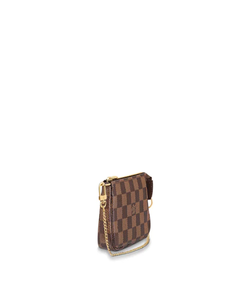 LV Mini Pochette Accessoires Damier Ebene Crossbody Bag - Luxury Designer Handbag for Women | Perfect for Parties, Travel & Everyday Use