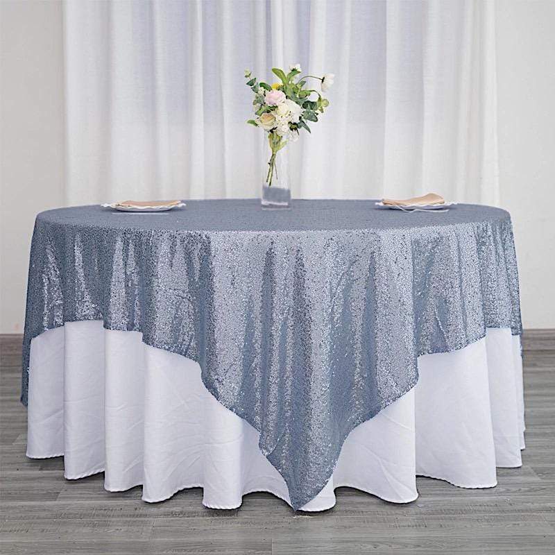 90 x 90 Inch Sparkling Sequin Tablecloth Cover - Elegant Party Decor for Weddings, Banquets & Special Events