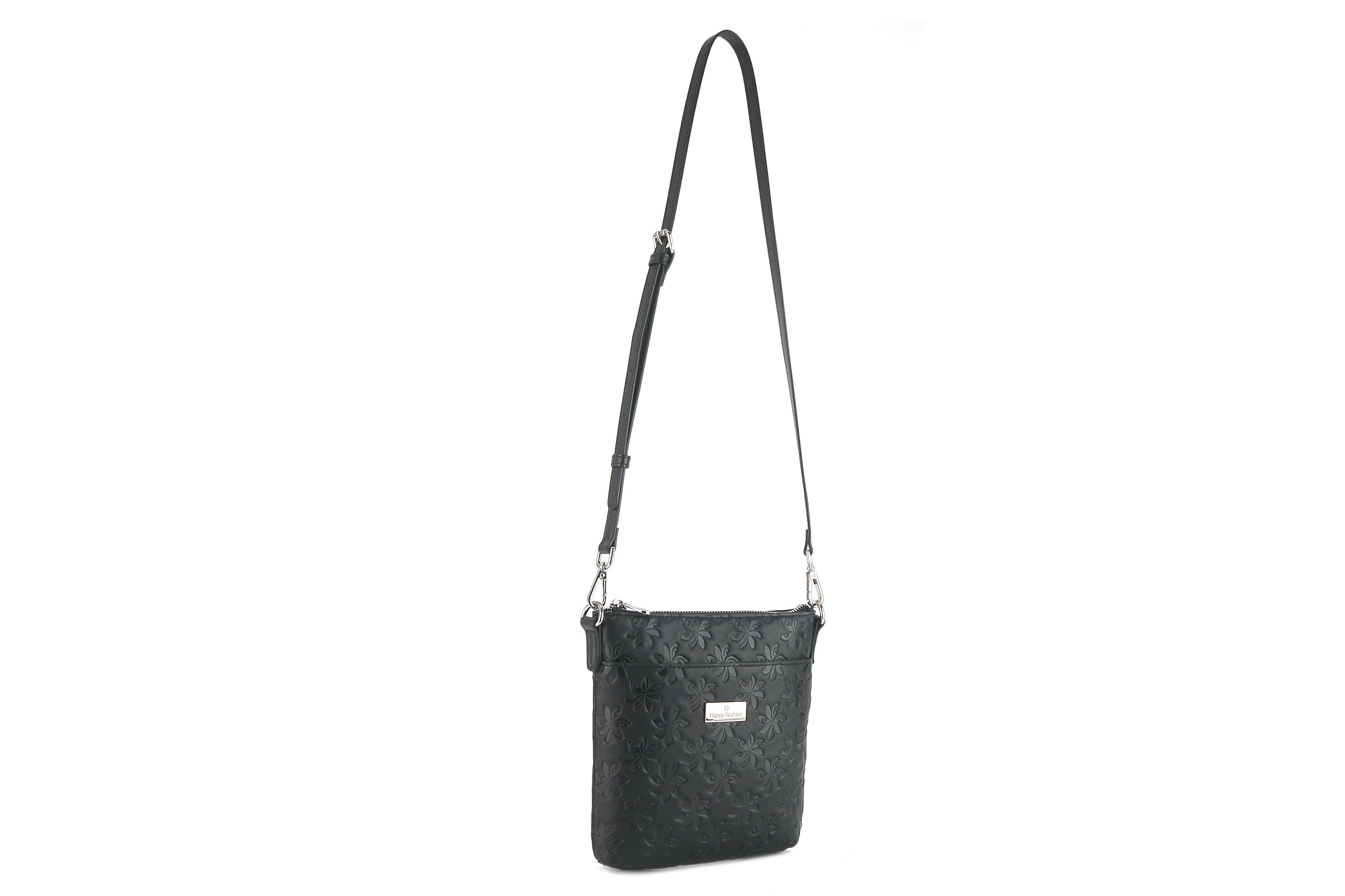 Lisa Tiare Embossed Black Crossbody Bag for Women - Stylish Shoulder Purse with Adjustable Strap, Perfect for Work, Travel & Everyday Use
