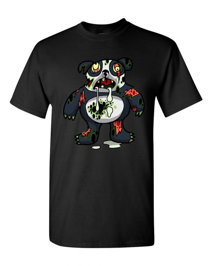 Zombie Panda Undead Animals Graphic T-Shirt for Adults - Cool & Unique Horror Tee for Halloween, Cosplay & Casual Wear