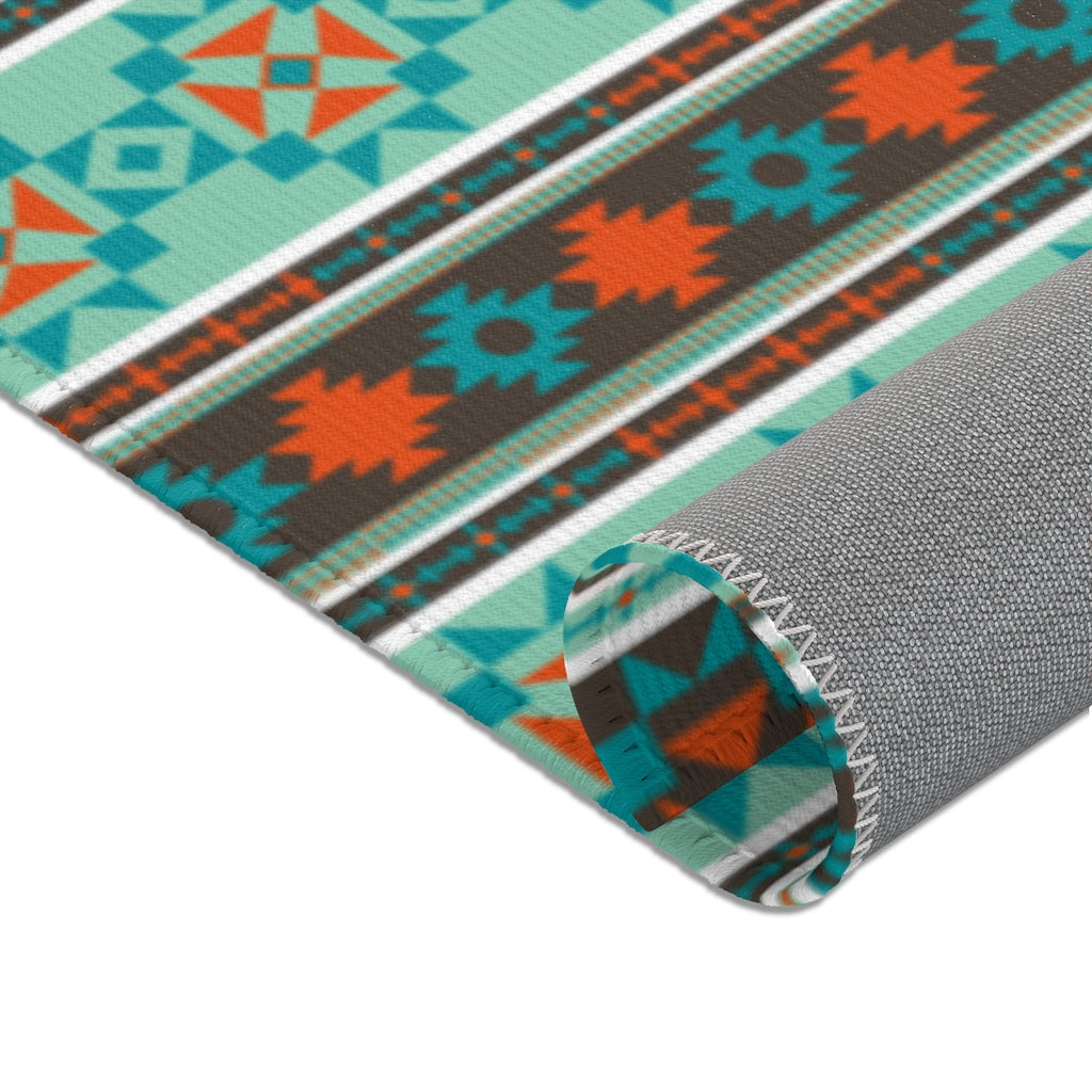 Stylish Geometric Southwestern Area Rug - Boho Chic Home Decor for Living Room, Bedroom & Office