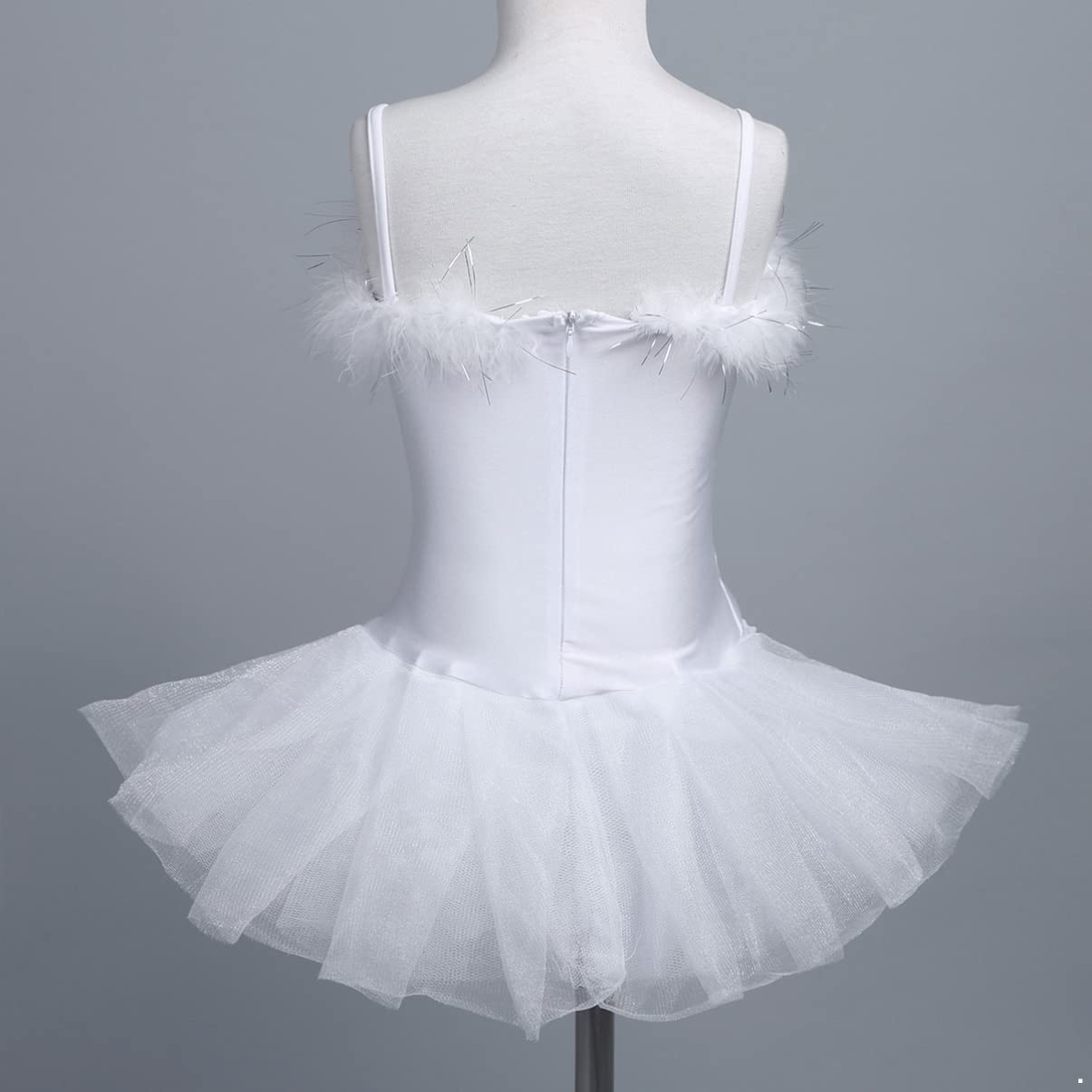 Girls Swan Lake Ballet Tutu Dress with Sequined Leotard, Fingerless Gloves & Hair Clip Set – Perfect for Dance Recitals, Halloween Costumes & Themed Birthday Parties