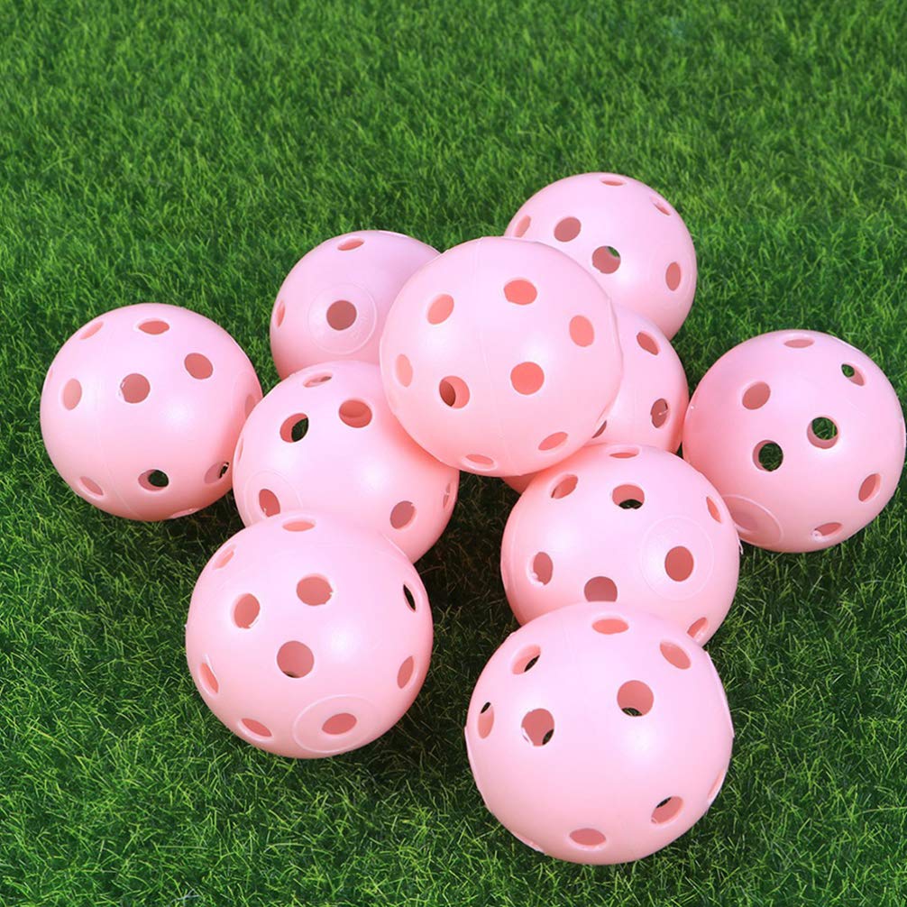 Jojofuny 22Pcs Practice Golf Balls - Durable Plastic Hollow Training Balls for Indoor & Outdoor Golf, Baseball & Pickleball Practice (Yellow) - Perfect for Backyard Drills, Driving Range & Sports Court Training