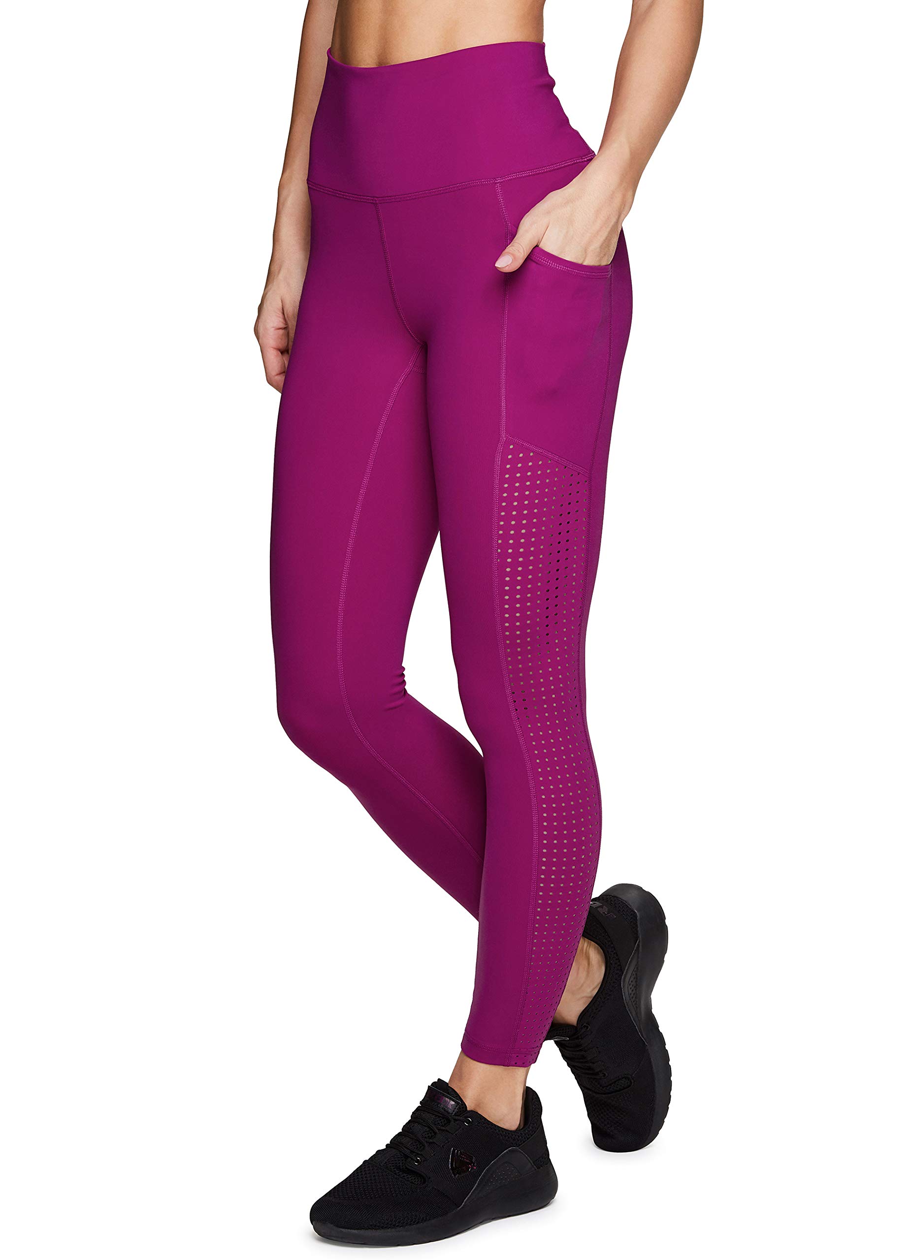 RBX Women's High Waisted Yoga Leggings with Pockets - Squat Proof Workout Tights for Running, Gym & Lounge Wear - Moisture Wicking Stretchy Activewear